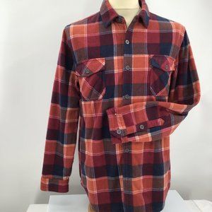 Freedom Foundry Flannel Shirt Jacket Men's Large Multicolor Plaid Fleece Lined